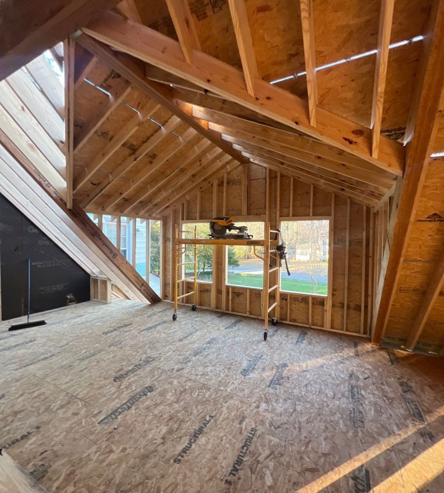 Renovation Progress Addition Wooden Structure And Tools