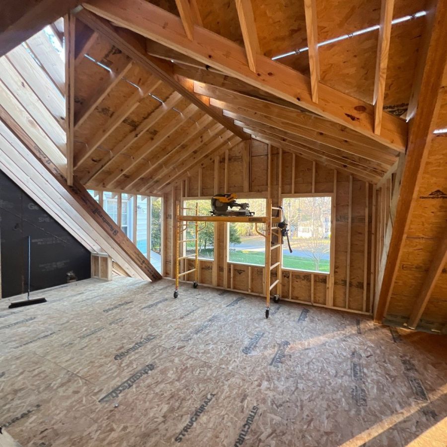 Renovation Progress Addition Wooden Structure And Tools